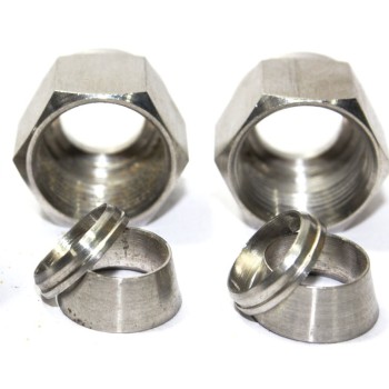 SS Ferrule Double OD Fitting Stainless Steel 316 Set Of 2